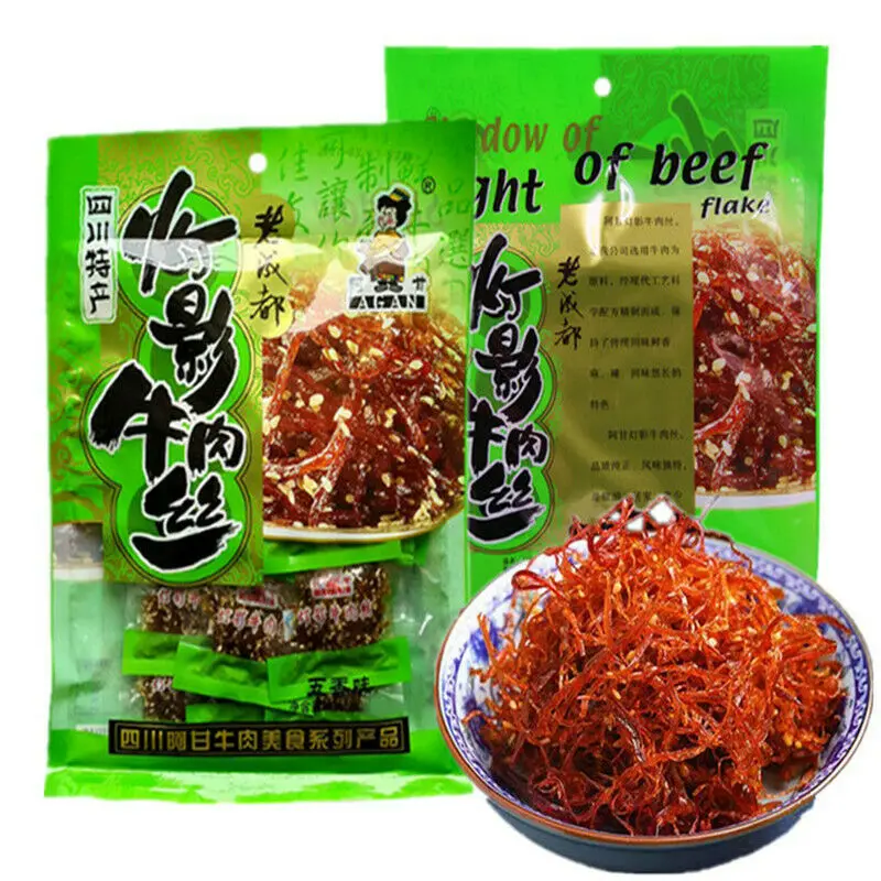

Sichuan Old Chengdu Specialty A-Gump Chinese Shadow of Light of Beef Flake 96g