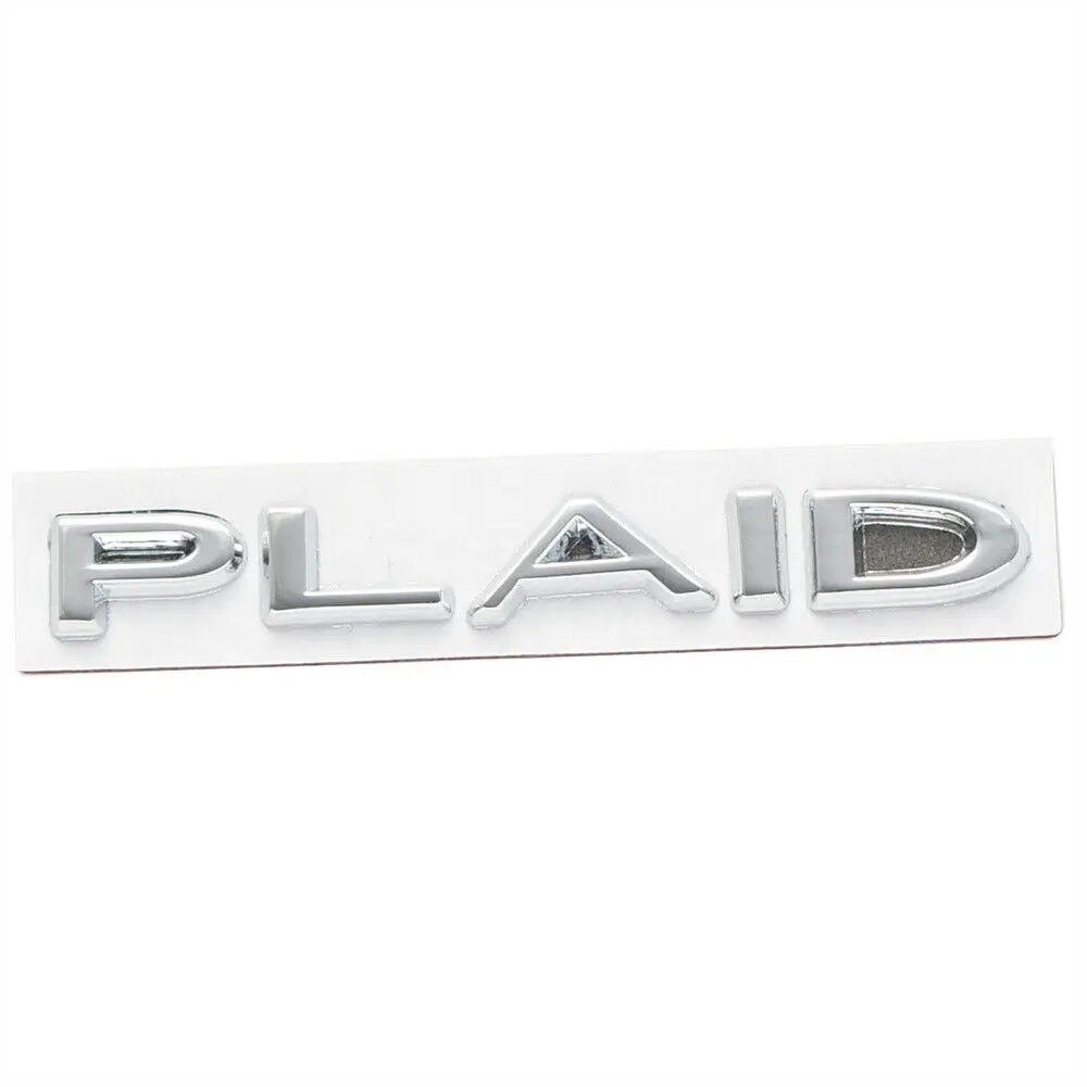 

Chrome PLAID Emblem Car Fender Rear Trunk Badge for Tesla Model 3 X Y S Roadster Car Accessories Stickers