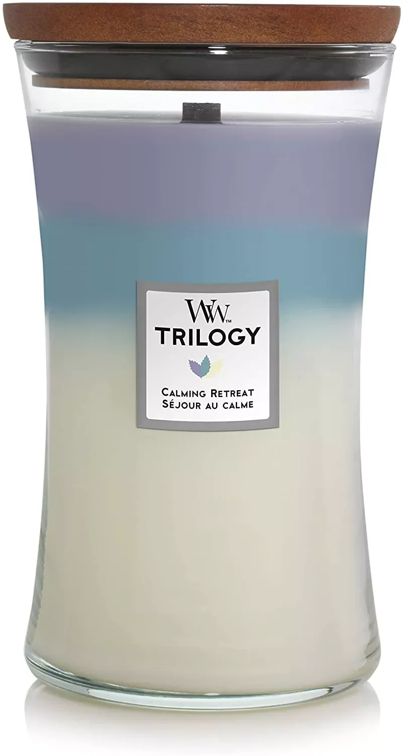 

NEW IN TRILOGY GRANDE CALMING RETREAT 610 grams combustion duration up to 130 hours our candles present a natural wood Wick des