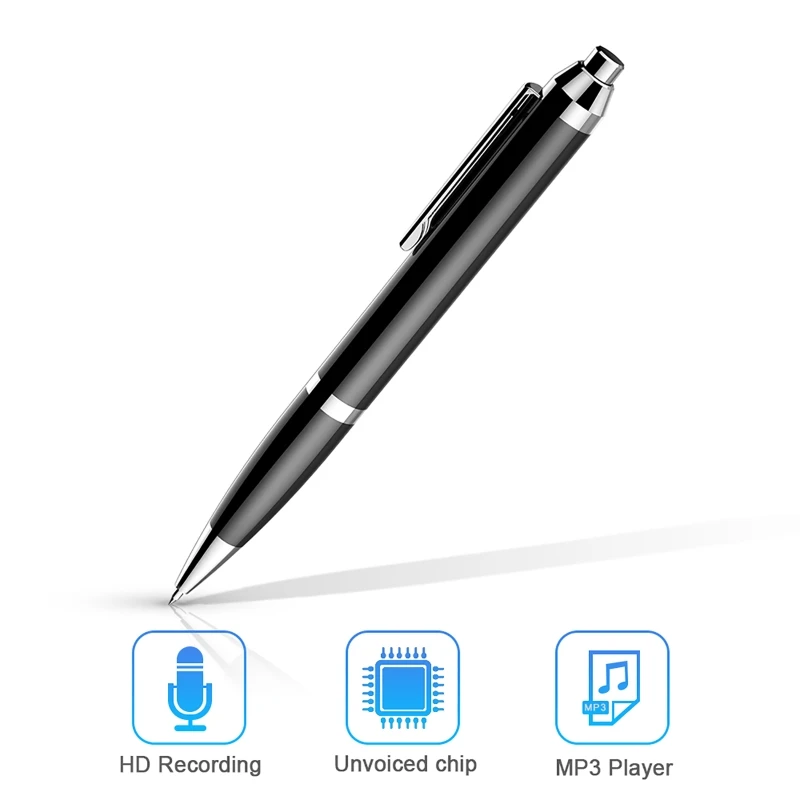 

8GB Digital Pen Voice Recorder Mini Audio Recording Device Portable USB MP3 Player Activated Recorder For Lectures Meetings