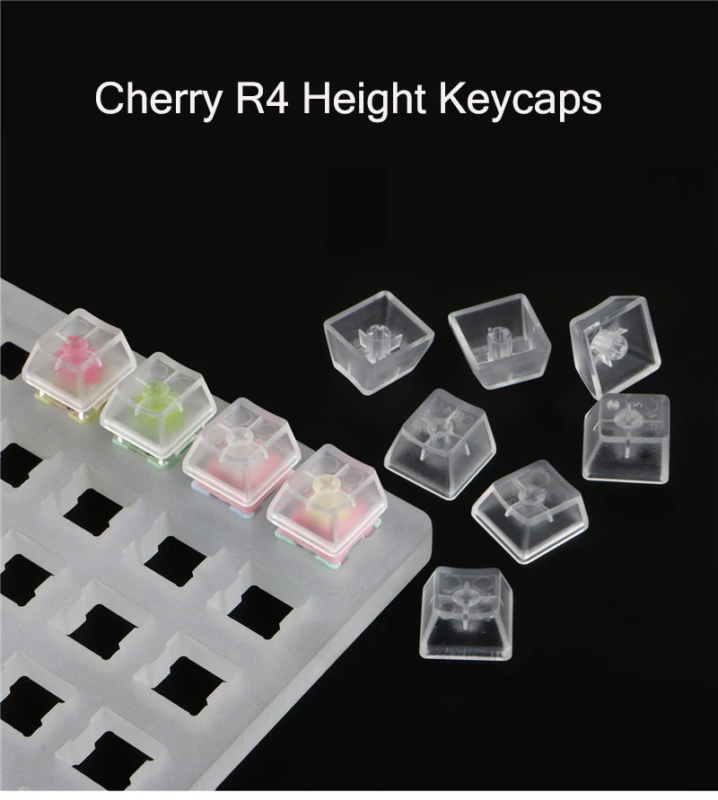 

Clear Keycaps For Cherry Profile ABS R4 Height Backlight Transparent Blank ECS Keycaps For Mechanical Keyboard Custom Mx Switch
