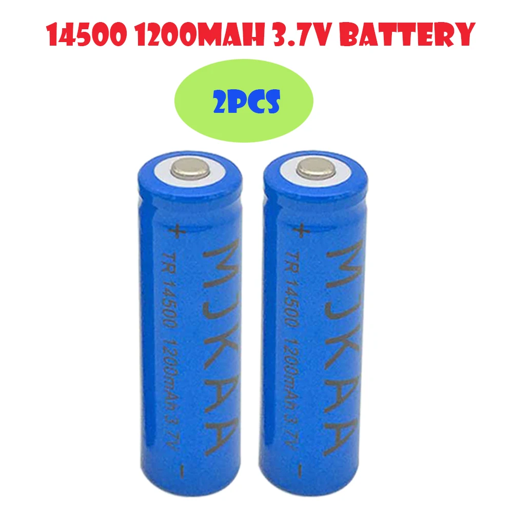 

14500 2/4PCS AA 1200mAh 3.7V 2A Rechargeable Batteries Lithium Li-ion Battery Suitable For Laser Pointer LED Flashlight