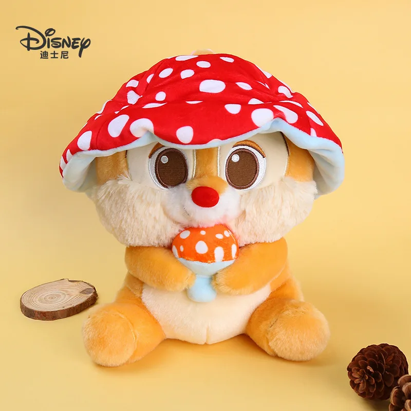 

Disney Lion King 18-24CM Cute Mushroom Chip and Dale Plush Doll Kawaii Stuffed Animal Squirrel Children's Toys Gifts