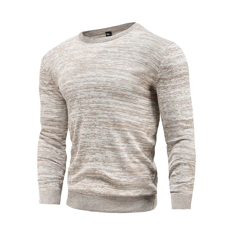

2023 New Cotton Pullover O-neck Men's Sweater Fashion Solid Color High Quality Winter Slim Sweaters Men Navy Knitwear