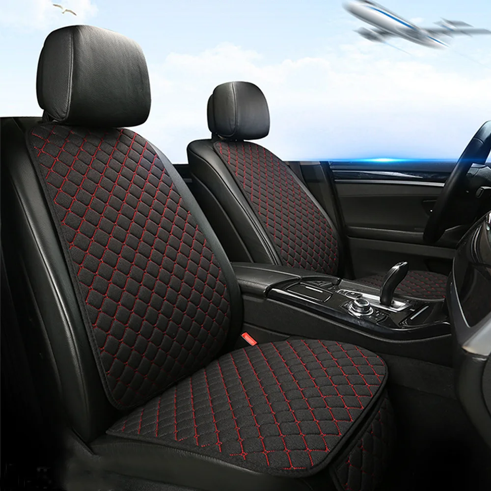 

Чехлы на автомобильные сиденья, подушки для передних и задних сидений, подкладка под спинку из льняной ткани, универсальные автомобильные а...