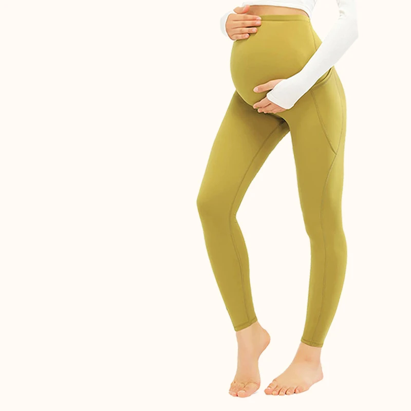 

Штаны NWT женские для йоги и беременных, эластичные брюки из ткани с высокой талией, с двумя боковыми карманами, длиной 27 дюймов, для тренажерного зала и фитнеса, в 4 стороны