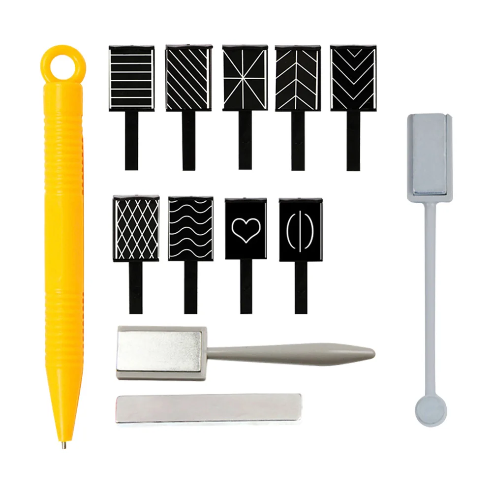 

12Pcs Nail Art DIY Cat Eye Magnet Tools Polish Cat Eye Effect Nail Art Magnet