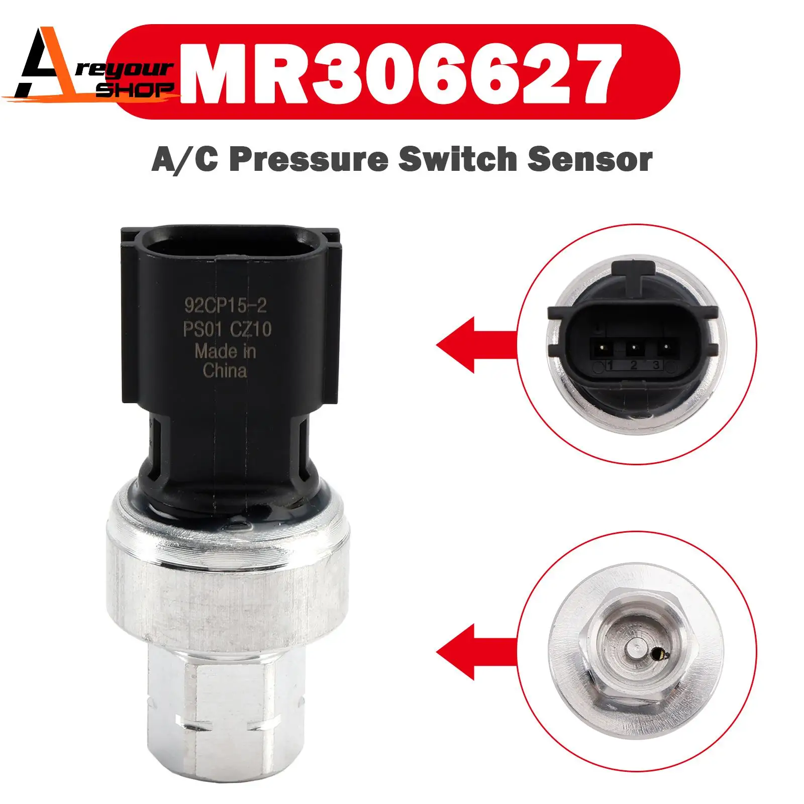 Фото Датчик давления кондиционера Areyourshop MR306627 для Mitsubishi Outlander Lancer 2008-2017 №1