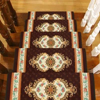 Luxury Stair Carpet Rugs 10/12pcs Self-adhesive Stair Carpet Set Non-slip Water Absorption Mat Doormat Carpets Not Need Glue