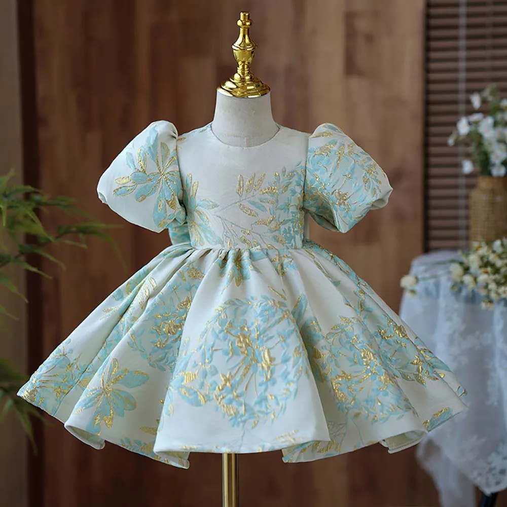 

New Product Children'S Princess Dress Girl'S First Birthday Pengpeng Clothes Host'S Piano Performance Gown パーティードレスYMX049