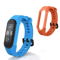 soft silicone strap for xiaomi miband 4 5 6 7 bracelet colorful sport breathable strap for miband 3 4 replacement wristband belt