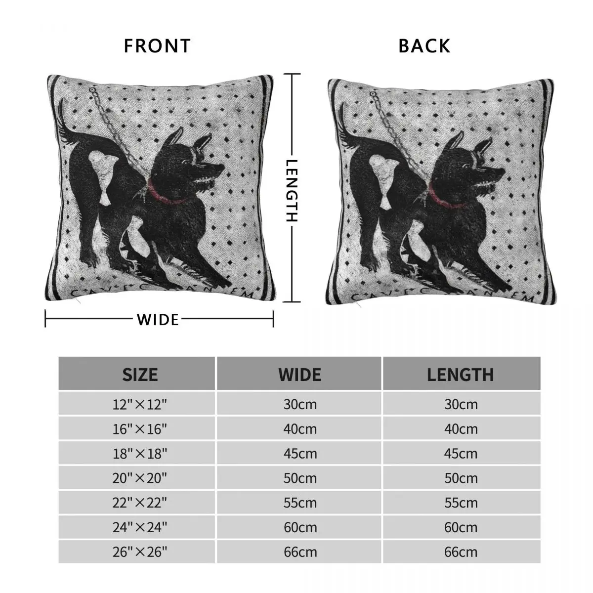 Декоративная подушка пещера Canem-Остерегайтесь собаки-Помпеи Латинская мозаика