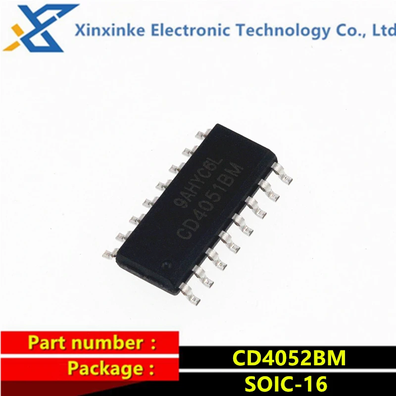 

CD4052BM CD4052 SOIC-16 Switch Logic Chip SMD IC