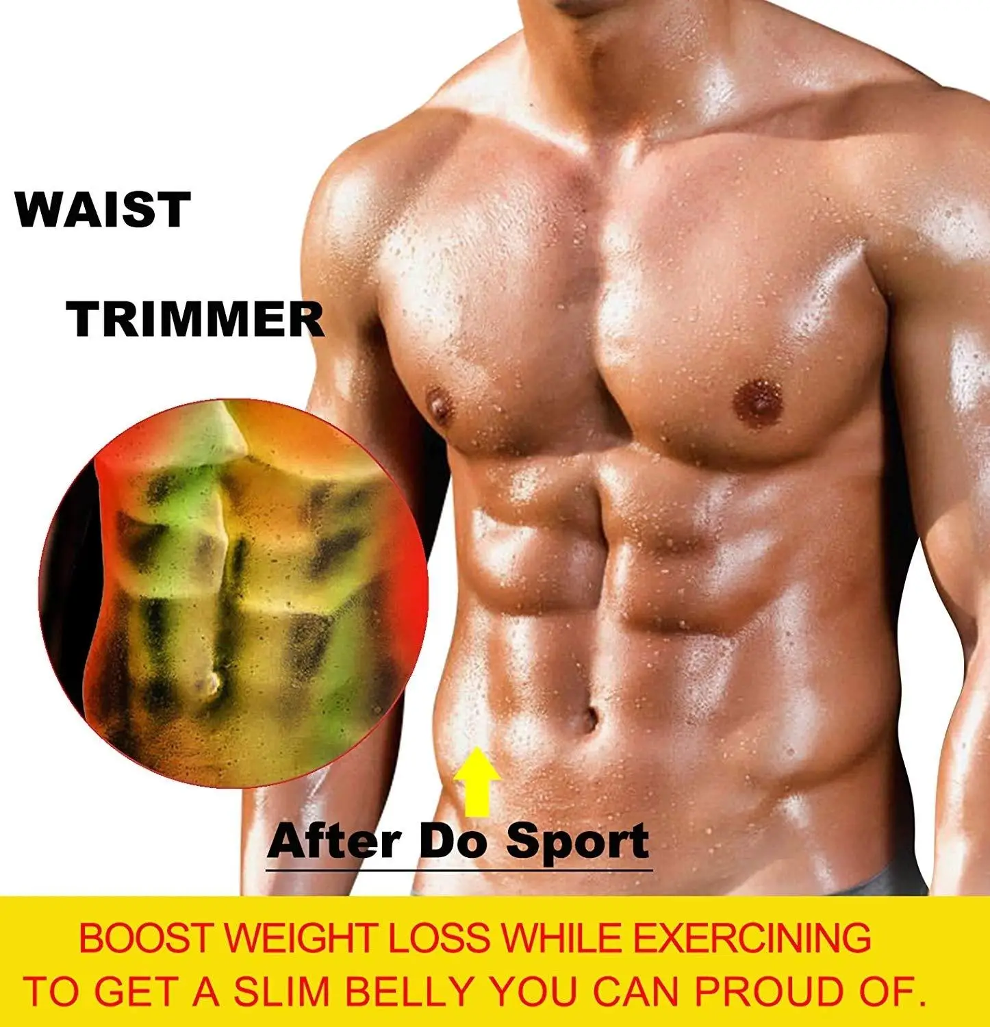 Men Waist Trainer Vest for Weight Loss Neoprene Corset Compression Sweat Body Shaper Slimming Shirt Workout Suit Belt Belly Faja