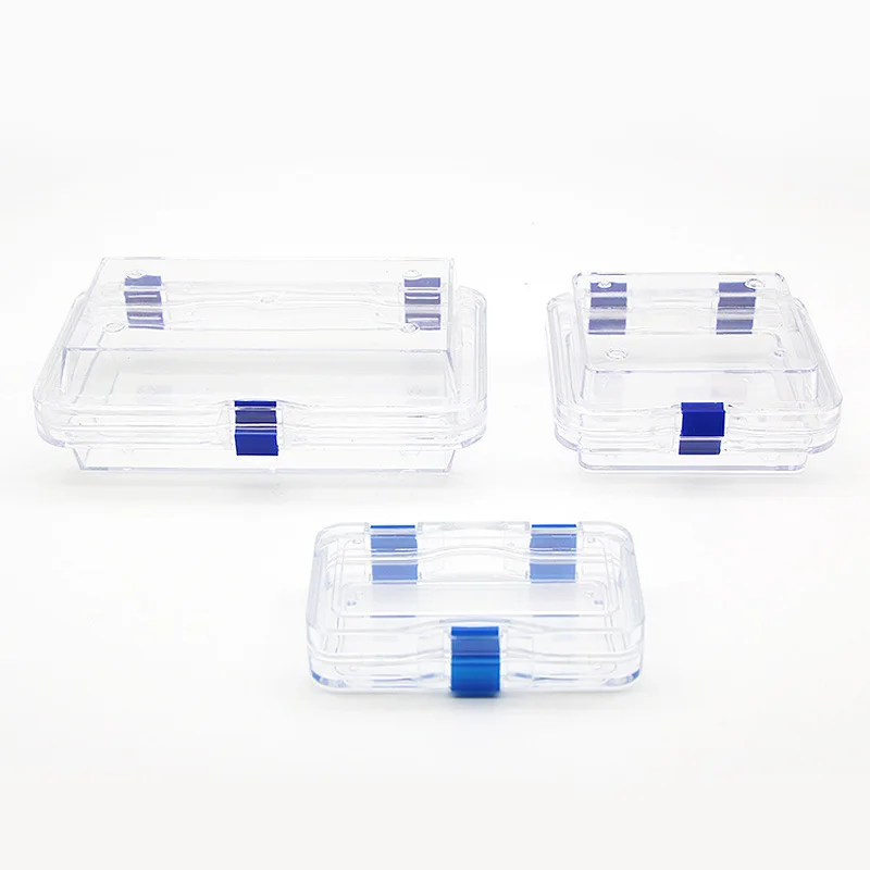 

1pcs Pack Small Dental Crown Box with Transparent Flexible Film Inside Denture Storage Plastic Teeth Tool Material