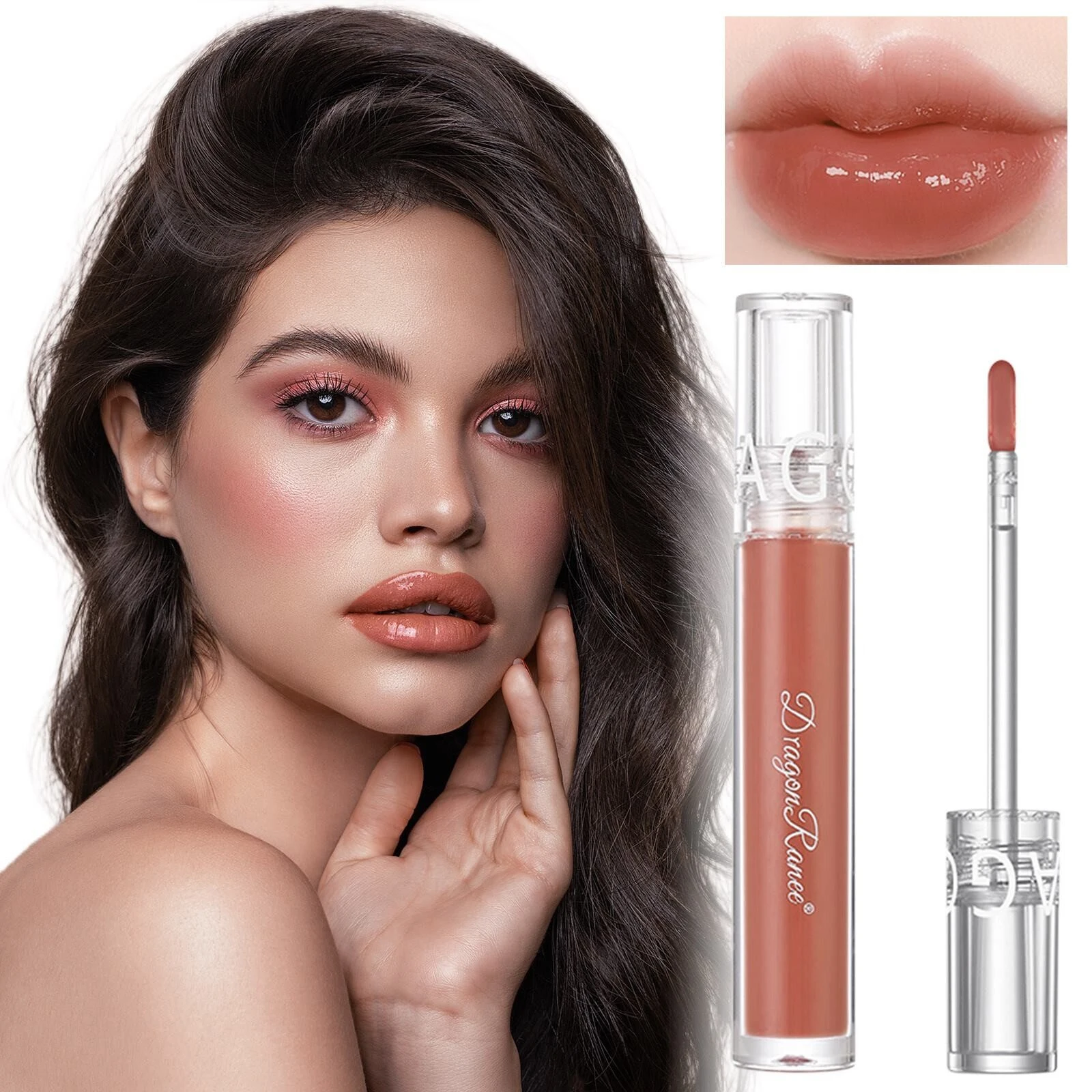 

6 Colors Mirror Water Lip Glaze Lipstick Jelly Lip Gloss Shiny Clear Moisturizer Lip Gloss Glitter Liquid Lipstick Oil Lipgloss