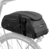 water resistant bicycle saddle panniers 8l capacity trunk storage bag cycling back seat cargo carrier pouch with shoulder strap