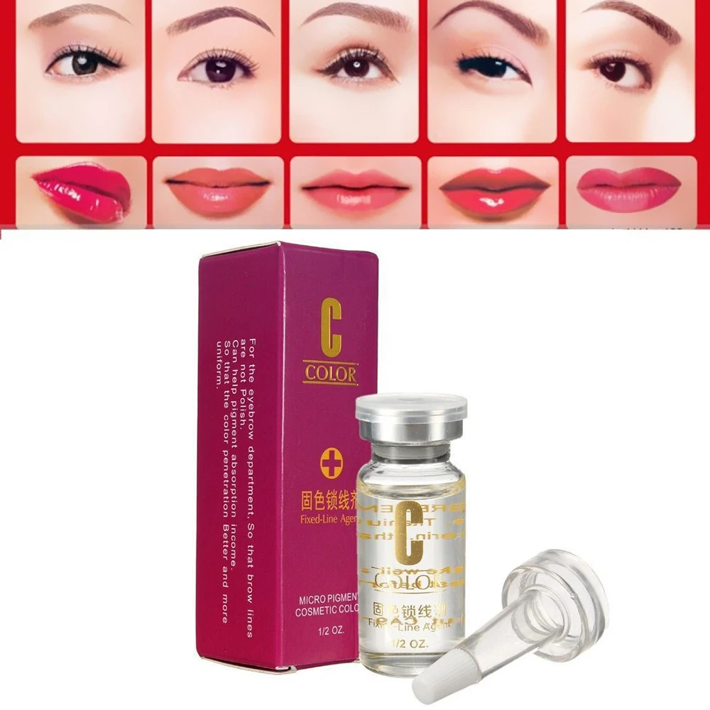 

15ml Microblading Pigment Fixing Agent For Body Art Permanent Makeup Ink Eyebrow Lip Tattoo Assistance Liquid Fixed Line