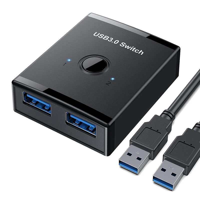 

USB 3.0 Switch Selector, Bi-Directional USB Switch 2 In 1 Out / 1 In 2 Out USB KVM Switcher