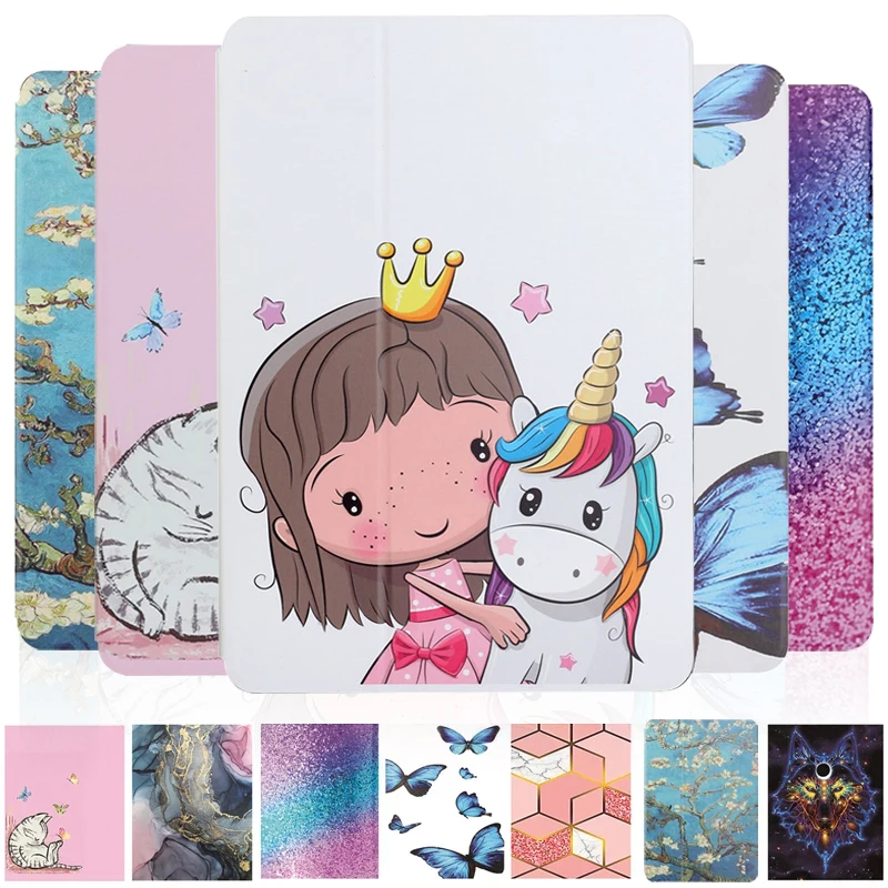 

Tablet Funda For Samsung Tab S7 Case T870 T875 Lovely Unicorn Cat Leather Cute Cover For Galaxy Tab S8 S7 S6 Lite Case P610 P615