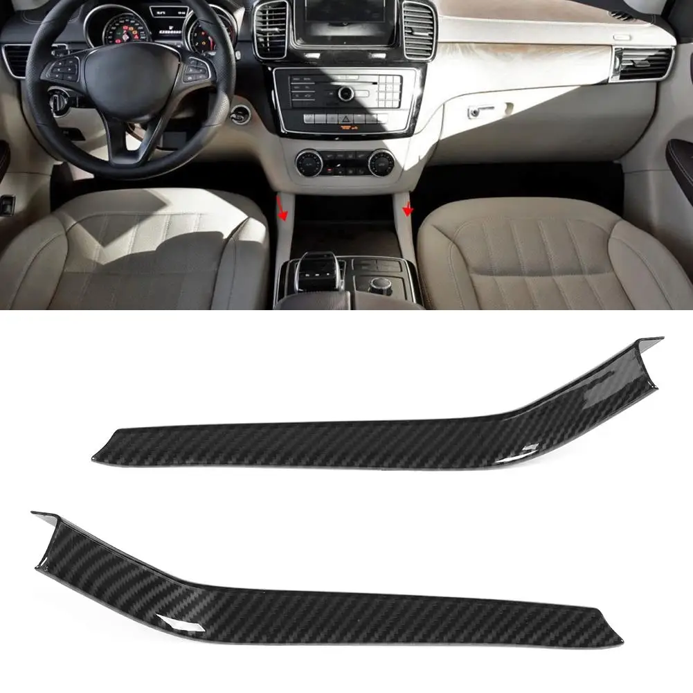 Penutup Tempat Gelas 2 Buah Serat Karbon Setrip Potongan Pemegang Cangkir Air Modis