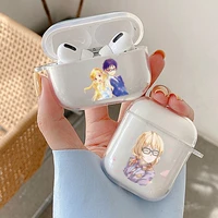 hot japanese anime your lie in april earphone case for airpods 1 2 3 pro clear silicone bluetooth wireless cartoon box cover