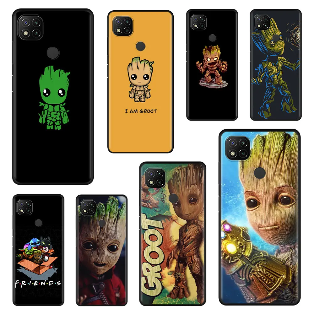 

Marvel Baby Groot Case Cover for Realme 8 Pro 6 7 9 8i 9i C3 C11 C15 C21 C21y C25y GT XT Neo2 Neo3 C35 Luxury Black Official