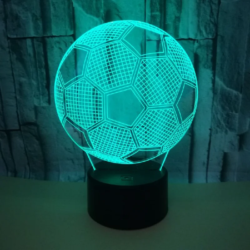 

Football Soccer 3D Lamp Acrylic USB LED Night Lights Neon Sign Lamp Christmas Decorations for Home Bedroom Birthday Gifts
