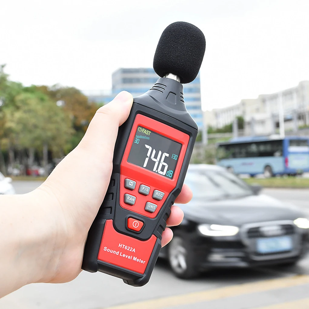 

Sound Level Meter 30-130dBA Digital Handheld Meters Logger Indicator