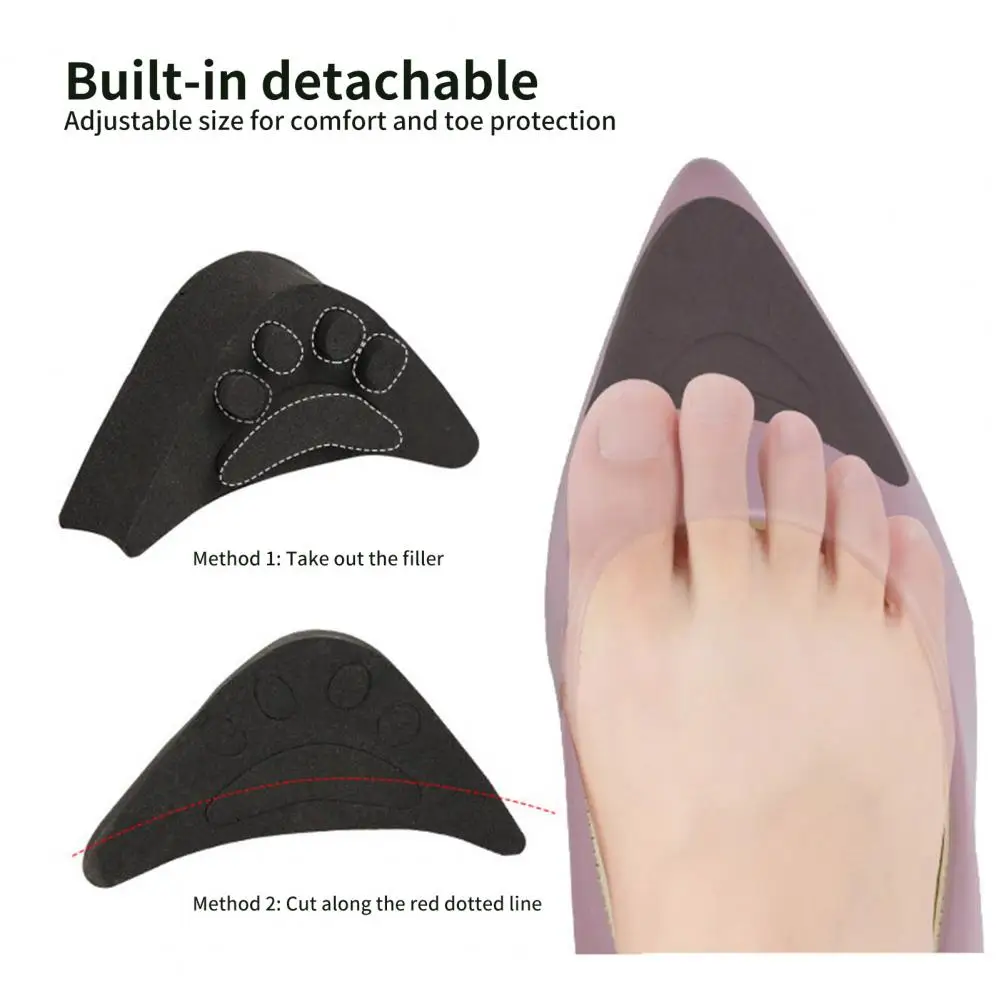 

2Pcs Toe Insole Unique Safe Removable Shoe Head Cushion Women Pointed Toe Shoe Insole Daily Use Shoe Toe Filler Toe Protector