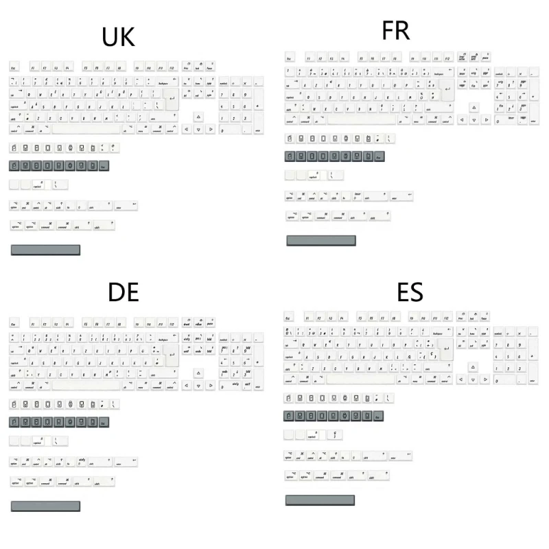 

XDA Thick PBT Keycap 144Keys Keycaps For MAC-White Keycap Set for English/Japanese/Russian/Korean Mechanical Keyboard