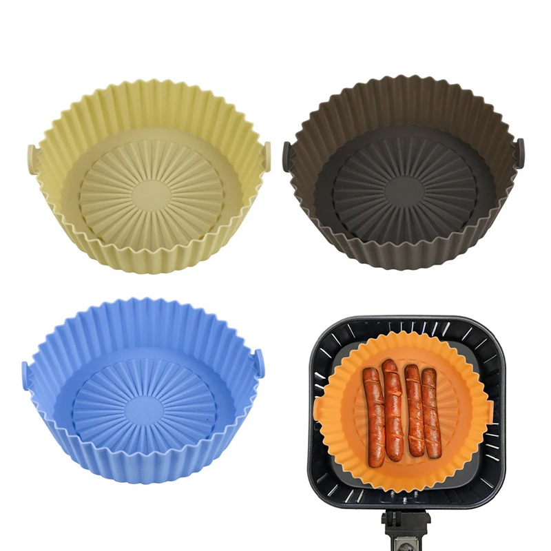 

Silicone Air Fryer Paper Liners Replacement Reusable Air Fryer Pot Basket Cooking Utensils Air Fryer Baking Paper