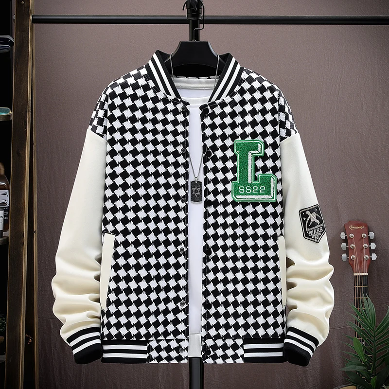 Повседневная куртка-бомбер весна-осень 2024 Мужская Уличная одежда в стиле хип-хоп