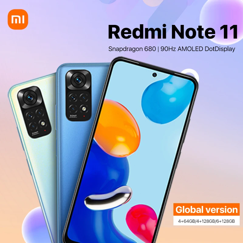 Смартфон Xiaomi Redmi Note 11 64 ГБ 128 Восьмиядерный процессор Snapdragon 680 экран 6 43 дюйма AMOLED