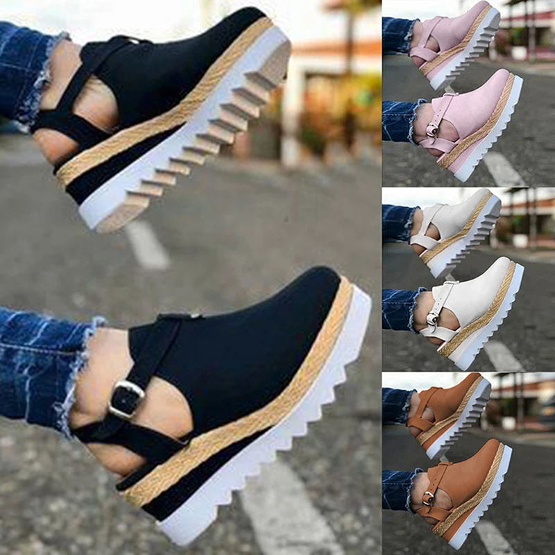 

35-43 Platform Sandals Wedges Shoes For Women Heels Sandalias Mujer Summer Clog Womens Zapatos De Hombre