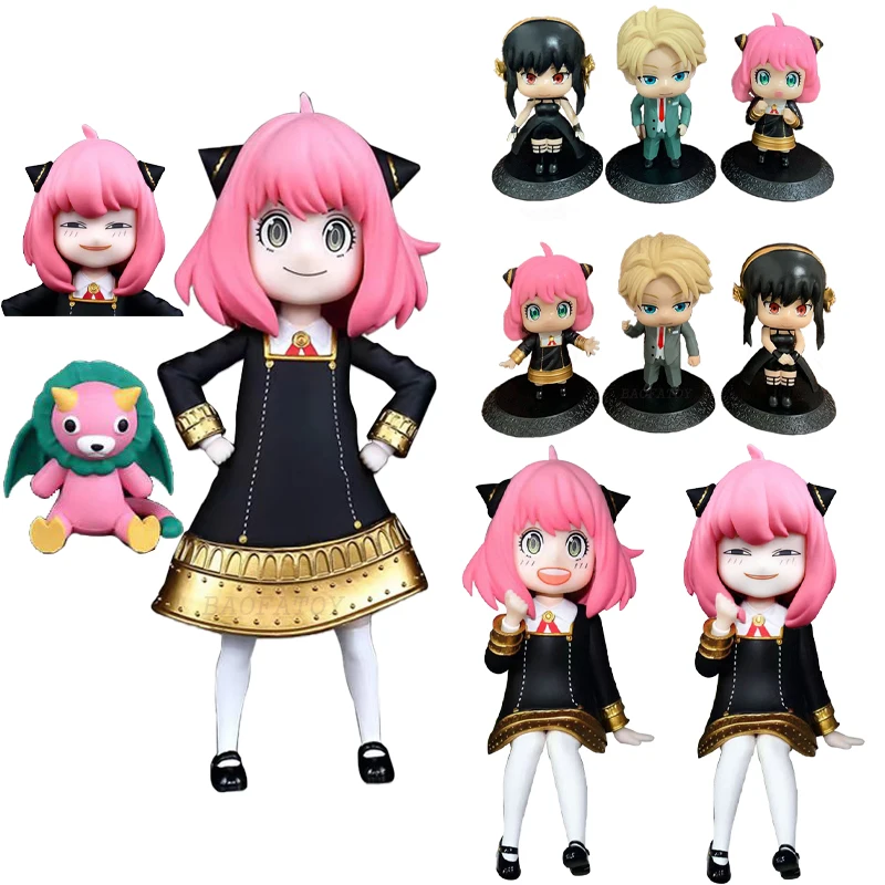 

18cm SPY FAMILY Anime Figure Anya Forger Action Figure Two Head Anya Forger Noodle Stopper Figurine Collection Model Doll Toys