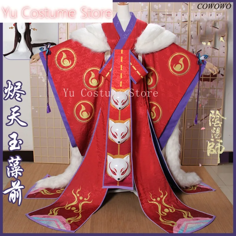 Ю Костюм Аниме! Onmyoji Jinten Tamamonomae SP Shikigami великолепное игровое кимоно косплей костюм