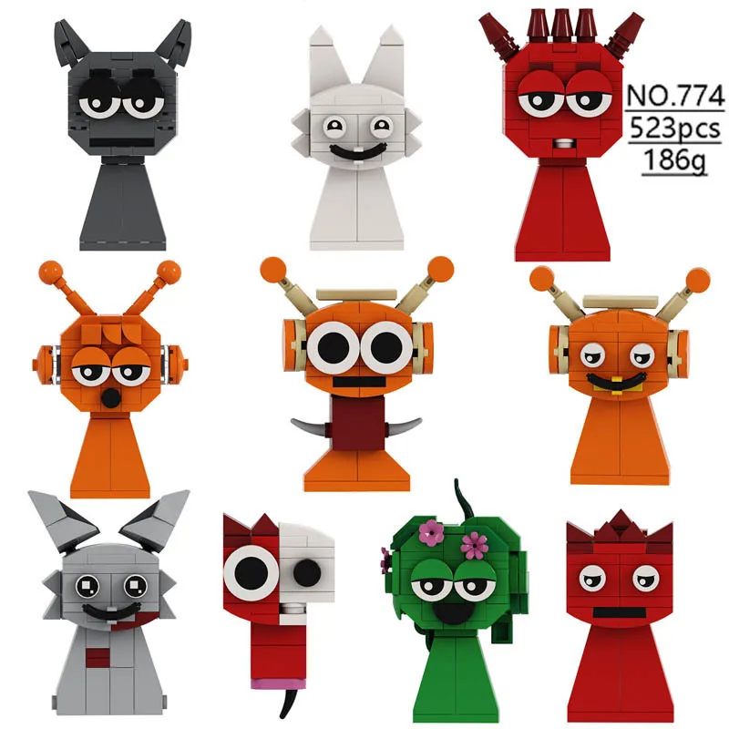 Блочный конструктор Incredibox Sprunki Building Blocks Horror Game Oren Vineria Simon