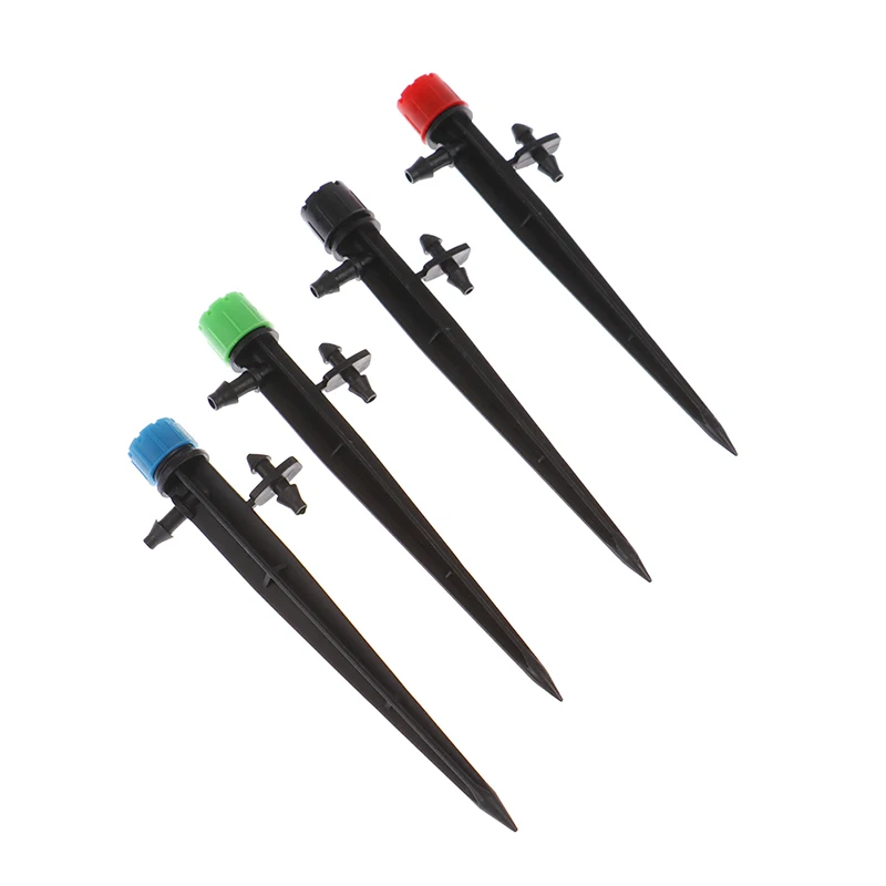 

5PCS Micro Bubbler Drip Irrigation Flow Drippers with Stake 360 Degree Flow Head