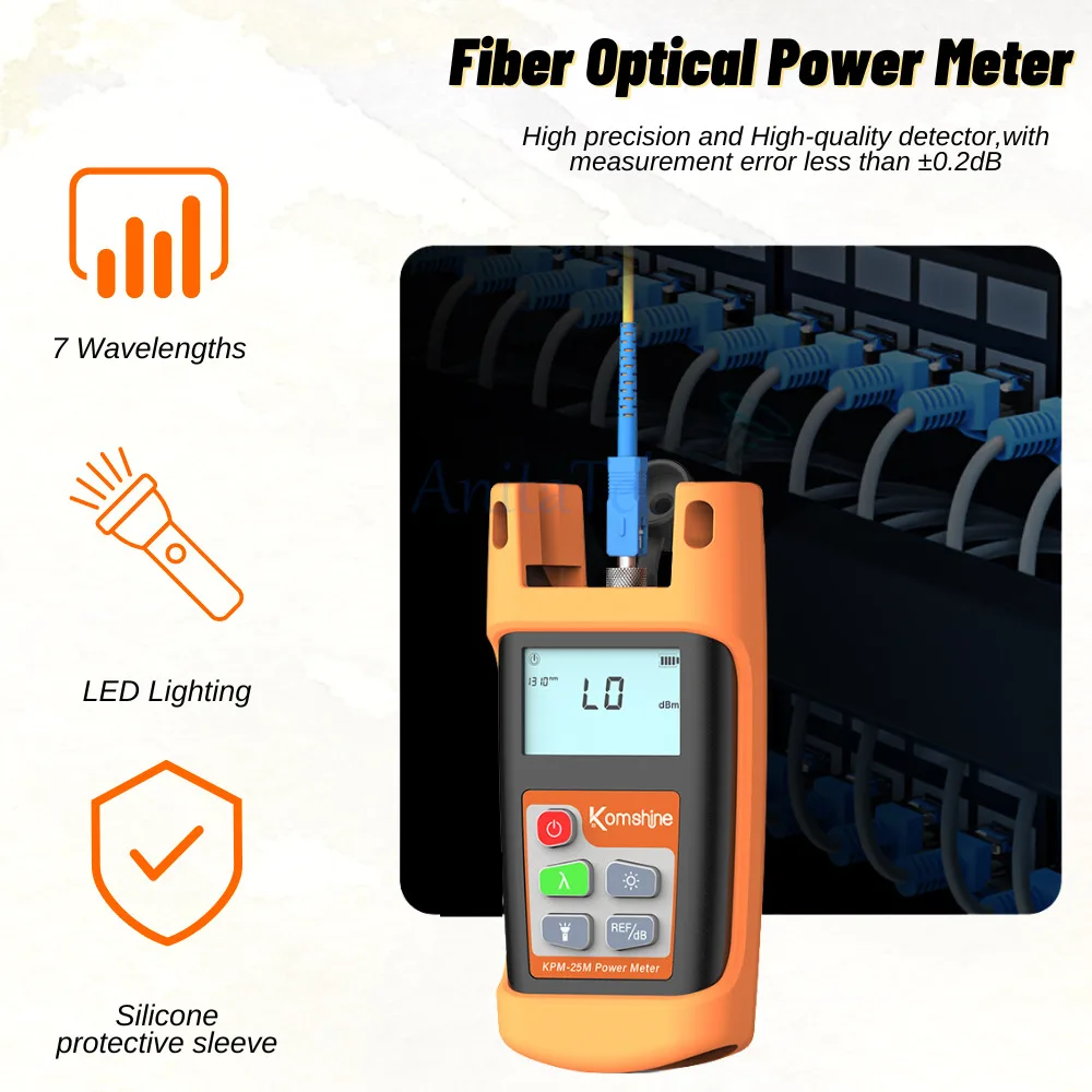KLS-25M/KPM-25M Источник оптоволокна 1310/1550 нм Измеритель оптической мощности Тестер