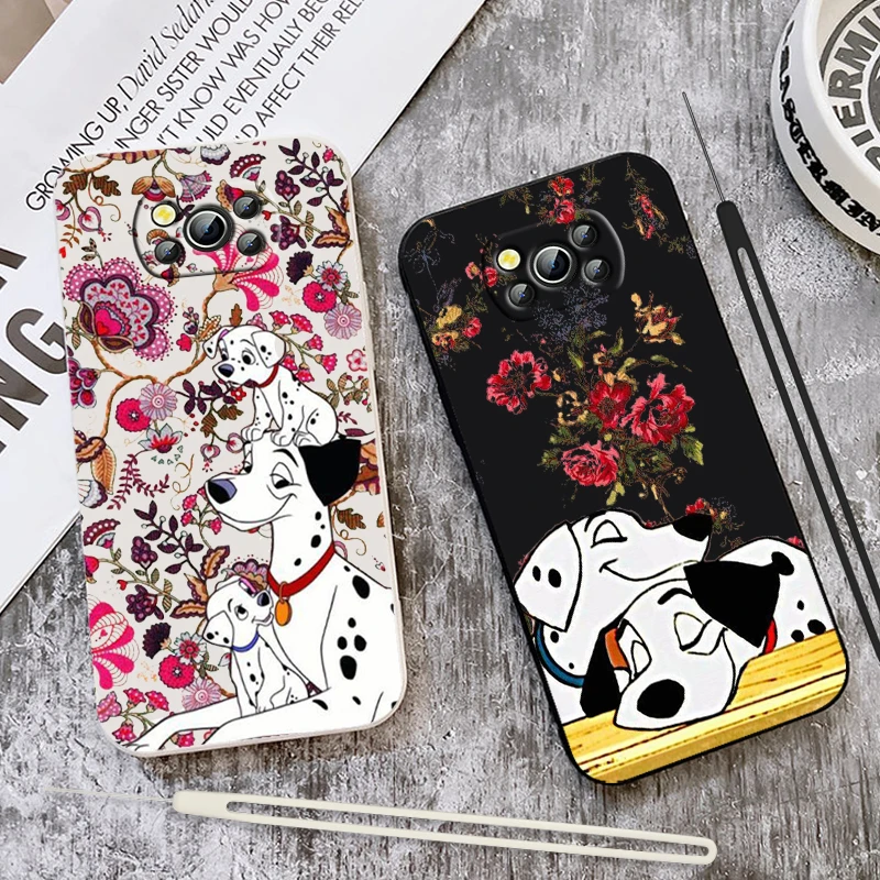 

Disney Cartoon dog101 Dalmatians For Xiaomi Mi Poco X4 X3 C40 C31 C3 M4 M3 F4 F3 GT Pro NFC Soft Liquid Rope Cover Phone Case