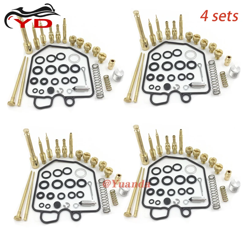 4 набора мотоциклов, карбюраторные запчасти, Naaldventiel Pakking Lucht Schroef 1981-1983 Voor Honda CB900F CB900C CB1000C