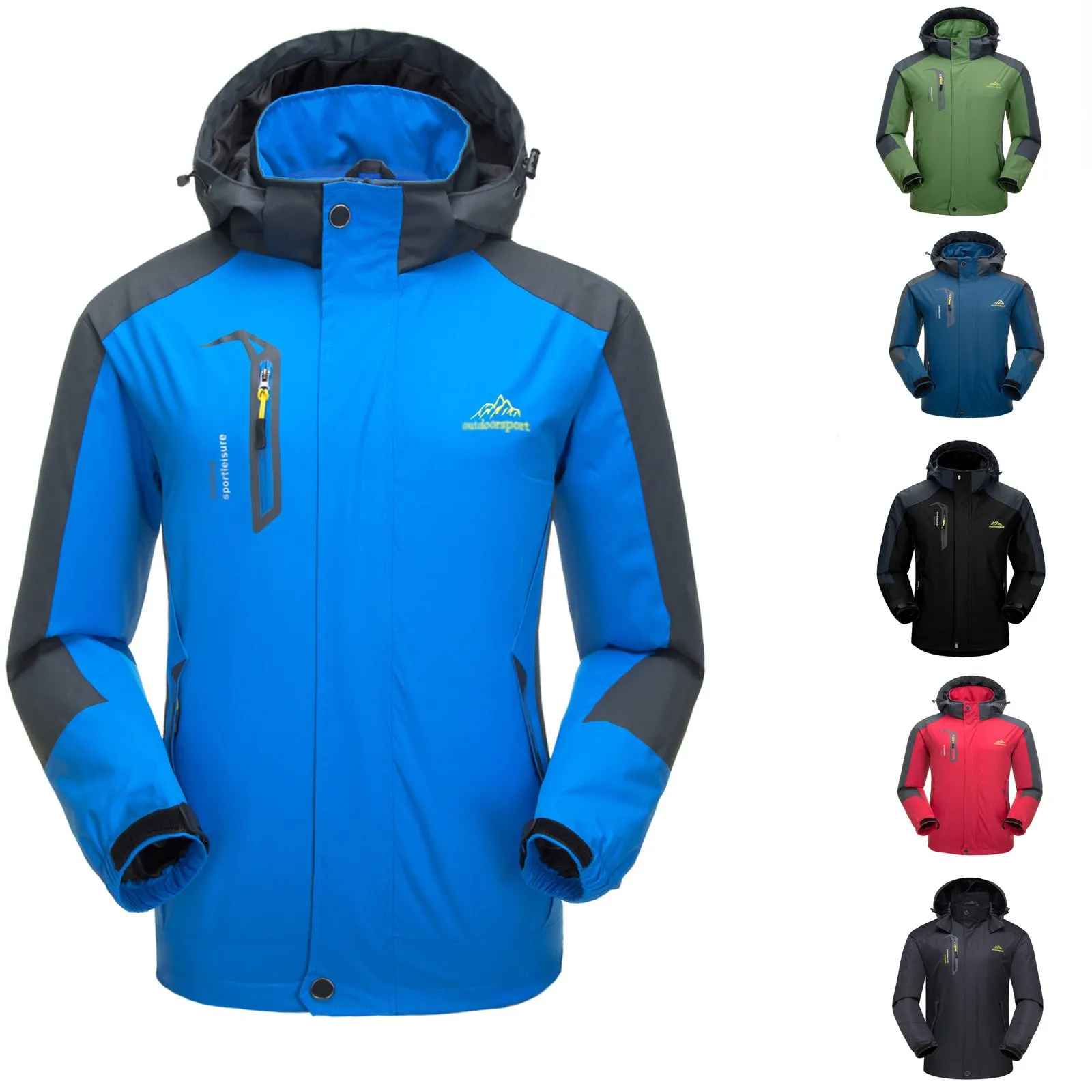 

Hooded Camping Hiking Jacket Winter Autumn Outdoor Sports Coats For Men Women Trekking Windbreaker Travel Waterproof Jackets