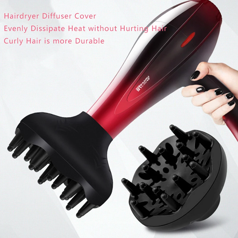 

1pc Black Hair Diffuser Professional Hair Styling Curl Dryer Diffuser Universal Hairdressing Blower Styling Salon Curly Tool