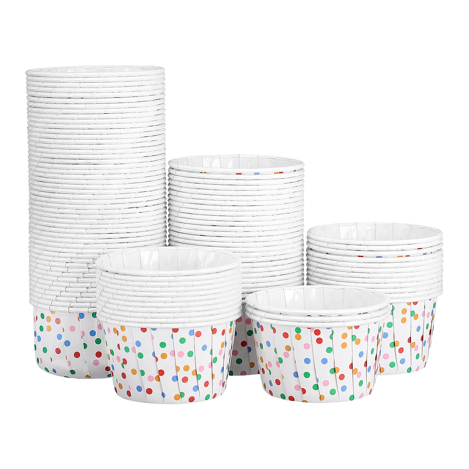 

Polka Dot Paper Treat Cups Disposable Dessert Bowls Dessert Cups for Sundae Cake Ice Cream Festive Party Supplies