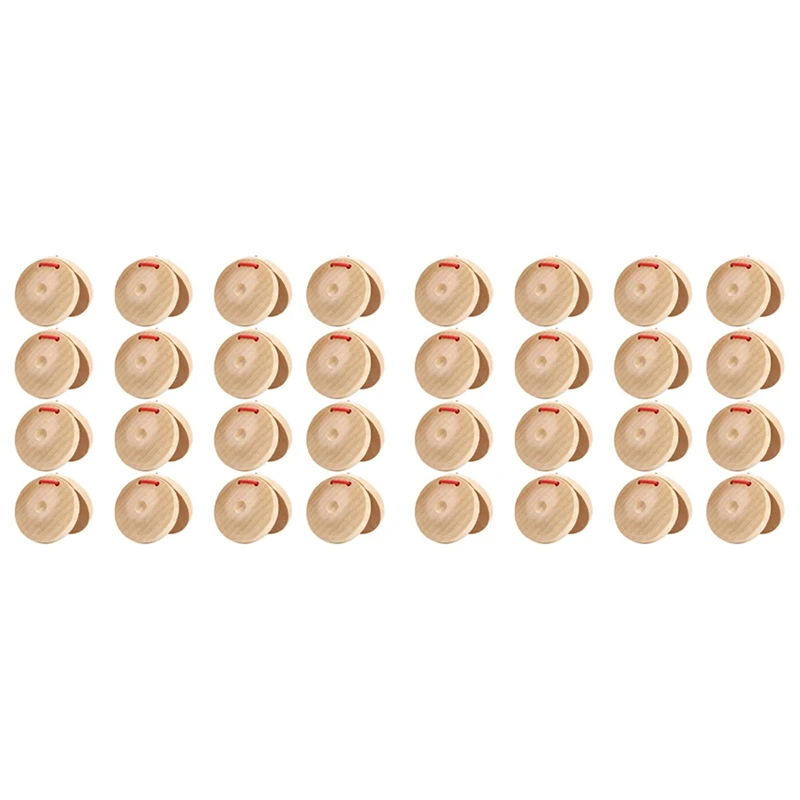 

32X Musical Castanets Instrument Wooden Finger Castanets Percussion Rhythm Music Musical Instrument Percussion