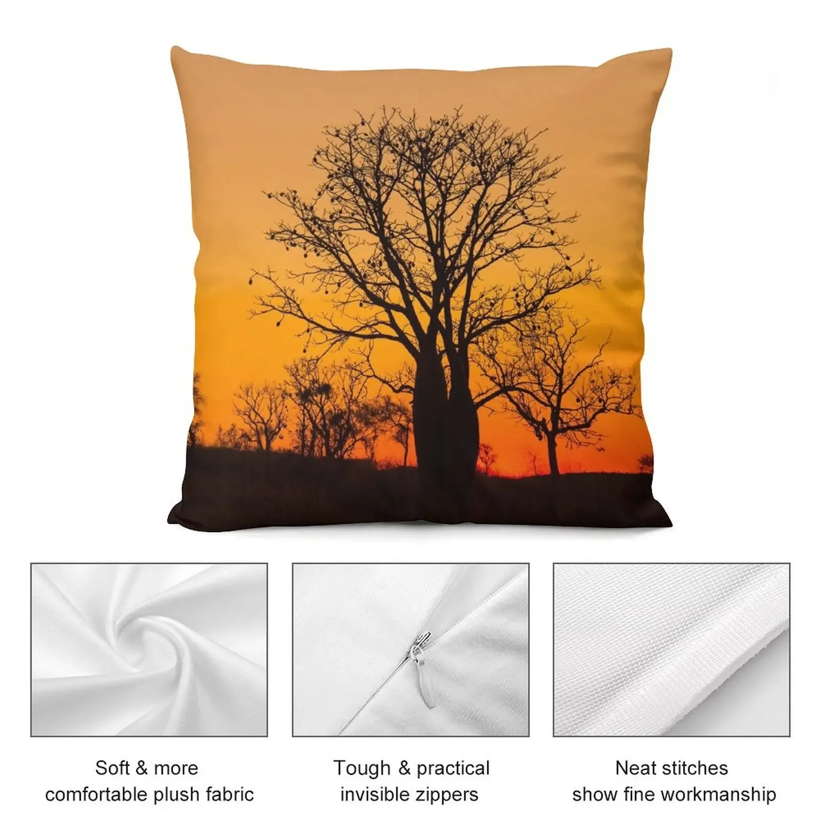 Деревья в закате Кимберли Западная Австралия Декоративная подушка Декоративные