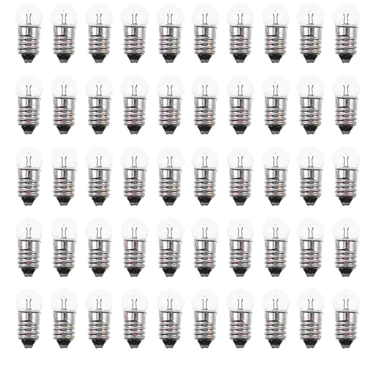 

50 Pcs Small Bulbs Mini Light School Supplies Circuit Kit Bracket Science Glass