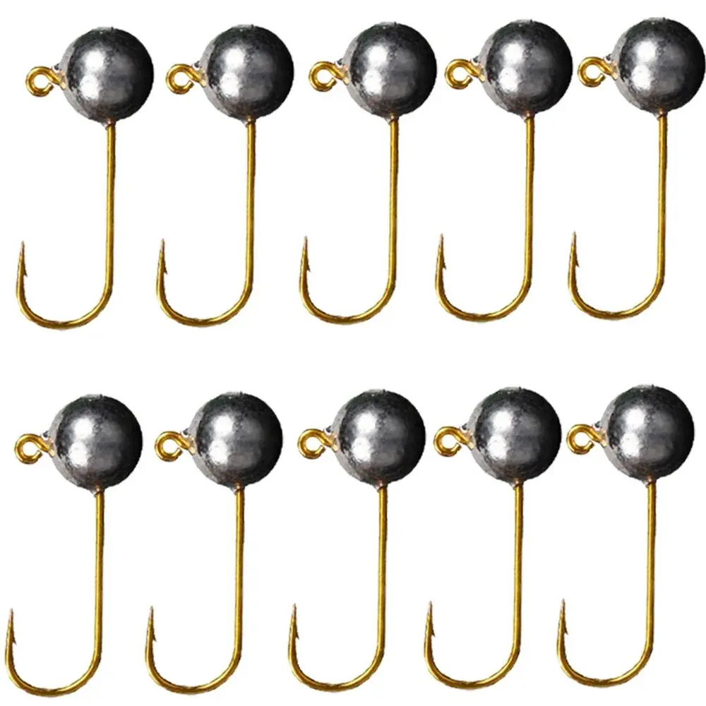 

10Pcs/lot Micro Jig Head Fishing Hook 1g-3g Ice Fishing Hook Mini Crank Jig Fishhook Soft Lure Fishing Tackle