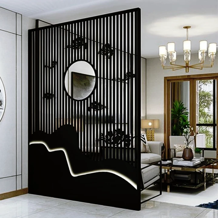 

design metal decorative partition cut laser metal screens restaurant Carving panel stainless steel decor screen